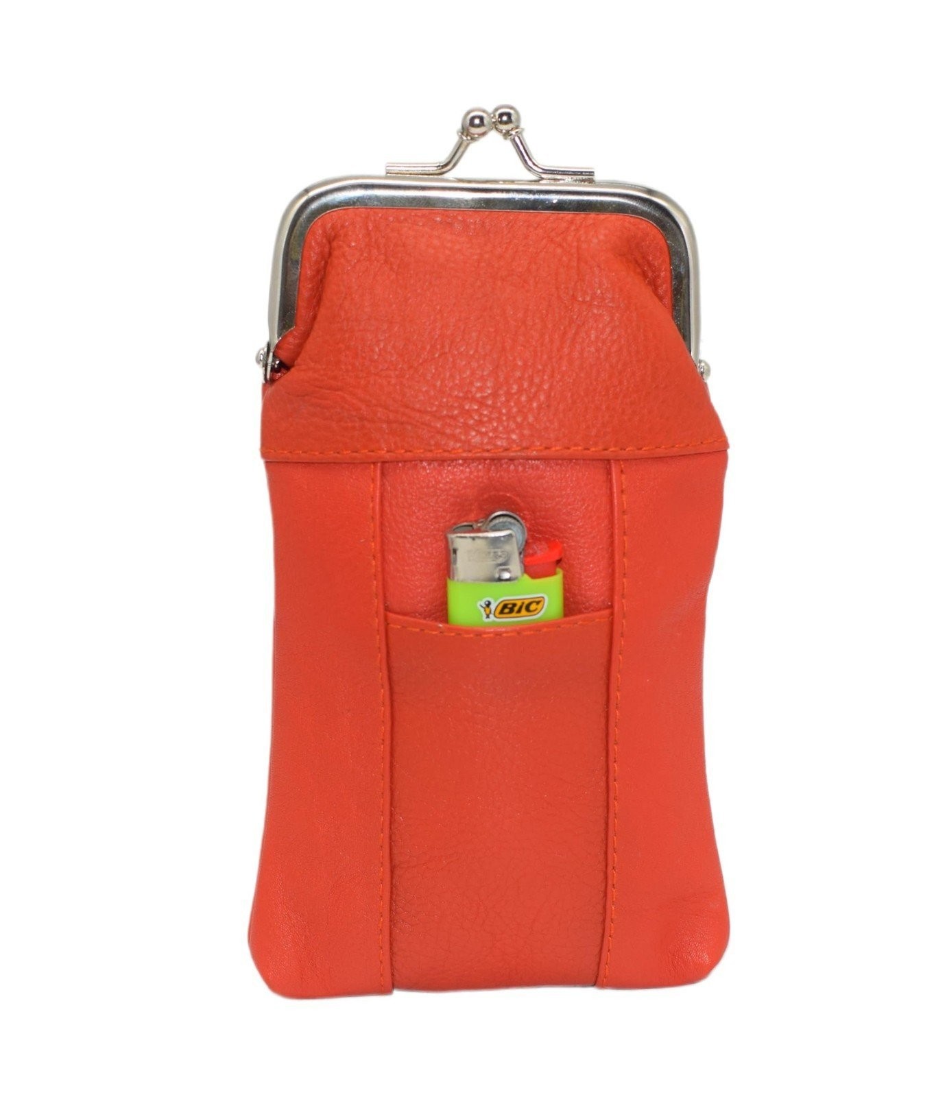 Genuine Leather Cigarette Case Holder Slim Pack Regular or 100’s & Lighter…