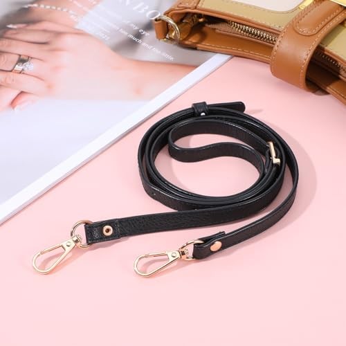 Black Purse Straps Replacement,41-47 in Adjustable Crossbody Bag Strap,0.47in