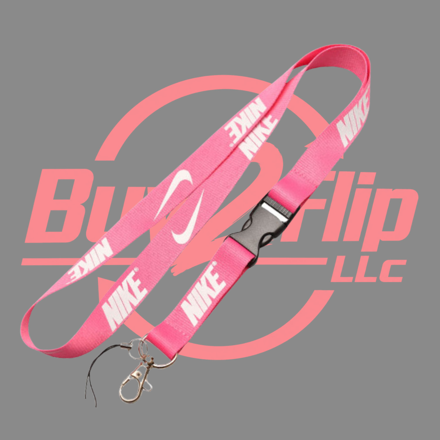 NEW! Nike Lanyard Keychain, ID Badge, Detachable Key Holder / ALL COLORS AVAIL.