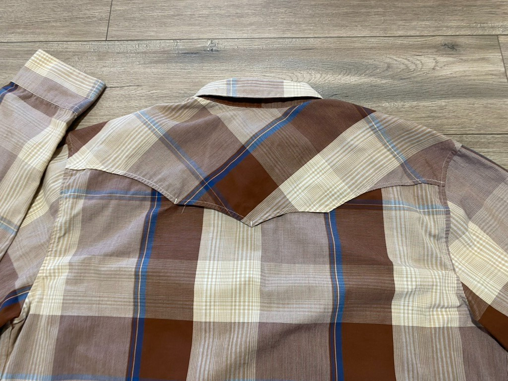 Howler Bros H Bar B Tech Shirt Mens L Plaid Western Snap Button Long Sleeve