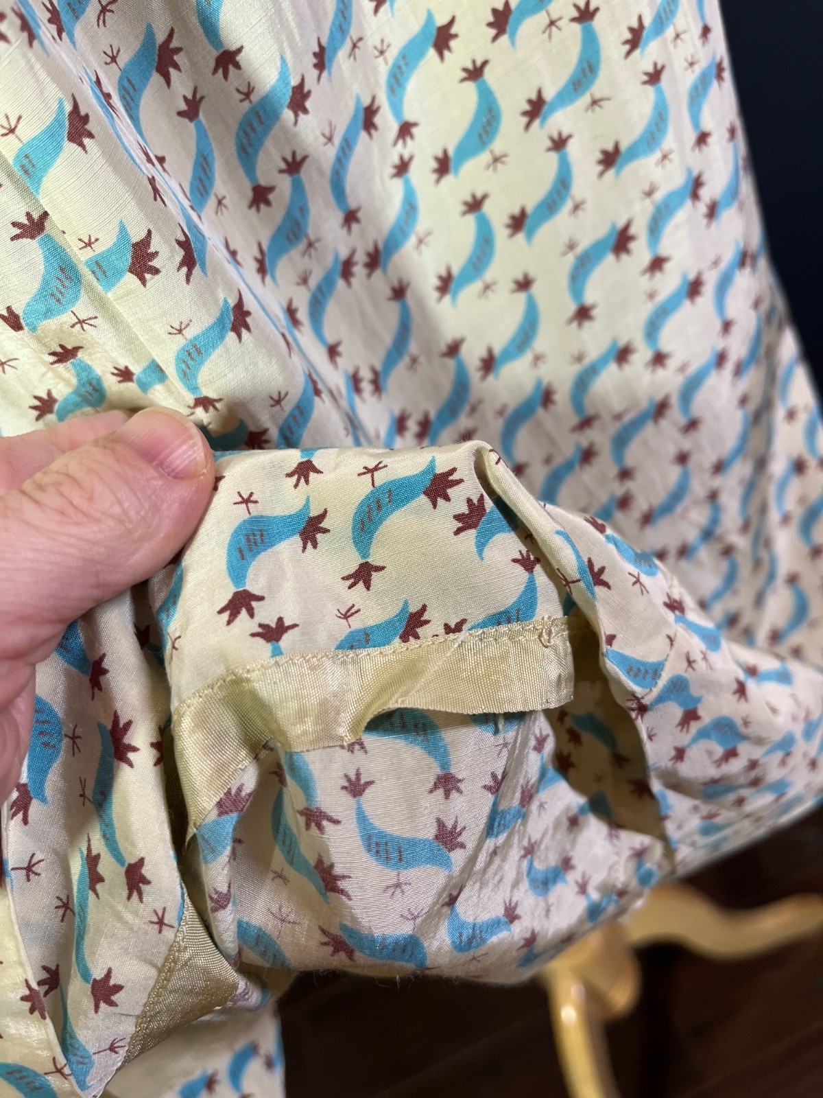 Vintage Homemade Housedress Short Sleeve Pockets Rooster Print *Flaws