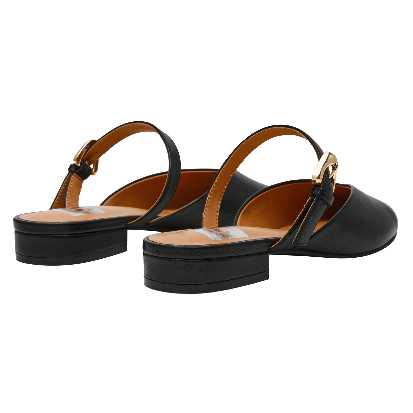DV Dolce Vita Women’s Pointed Toe Flat Slip On Buckle Black Tan 6-11