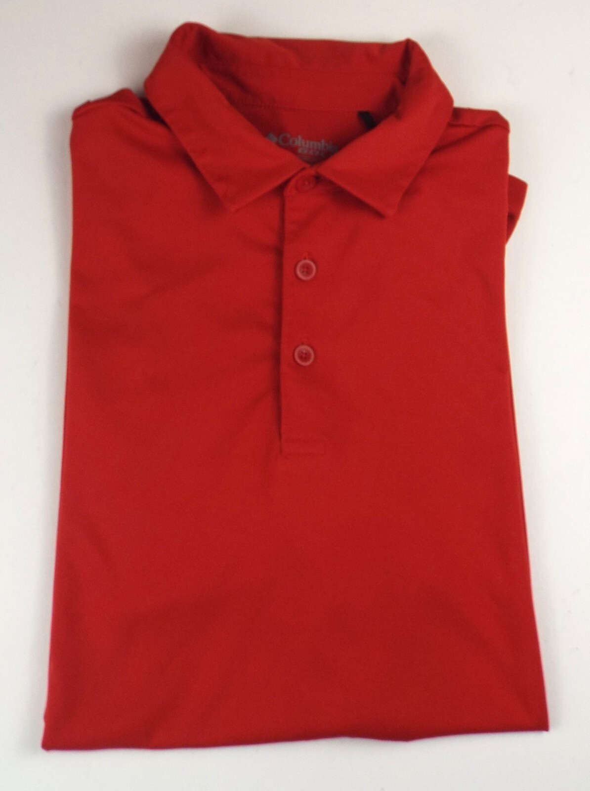 Columbia Men’s Polo Golf Shirt Short Sleeve Shirt Size Large Red Free Returns