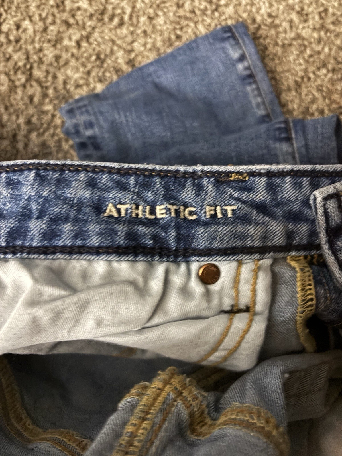 American Eagle Men’s Jeans 33×32 Blue, Straight, Airflex Athletic Fit
