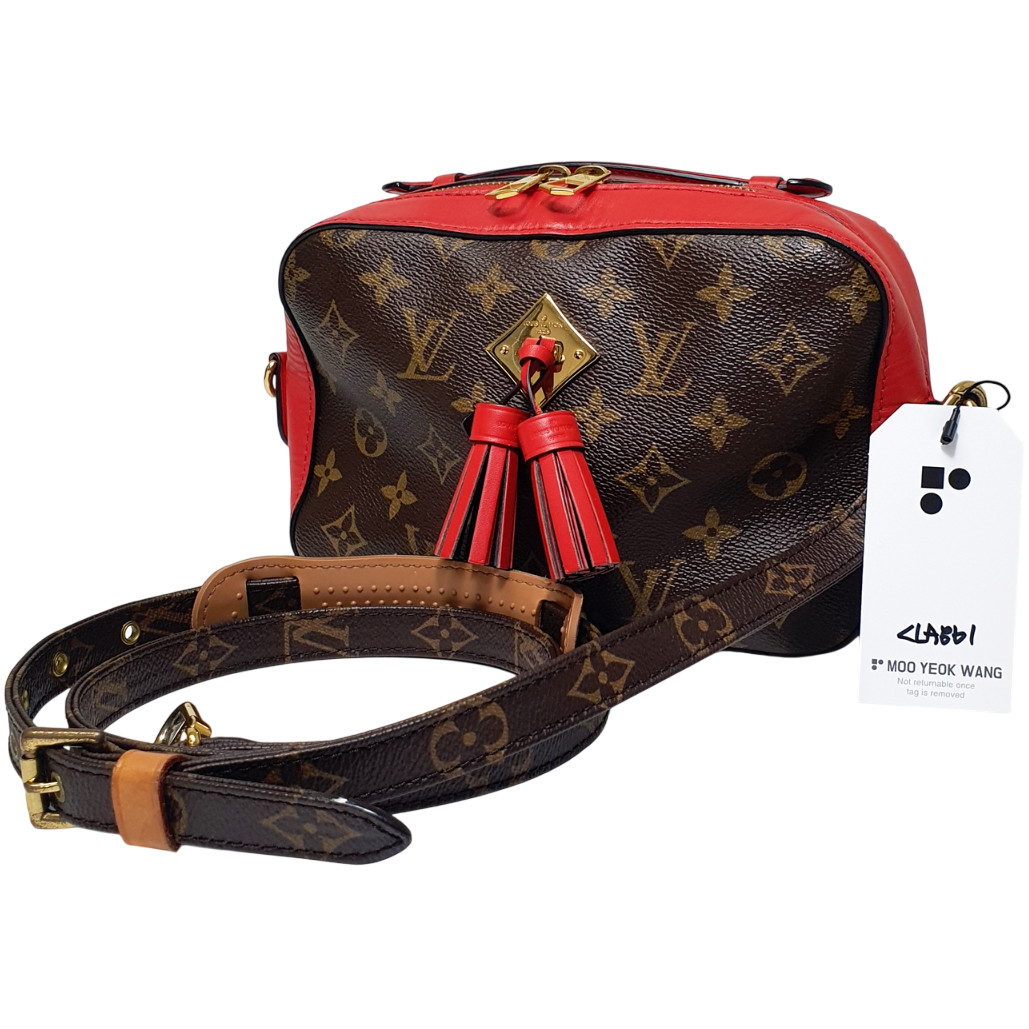 NO TARIFF Authentic Louis Vuitton Red Saintonge M43556 Strap of Other Bag CLA861