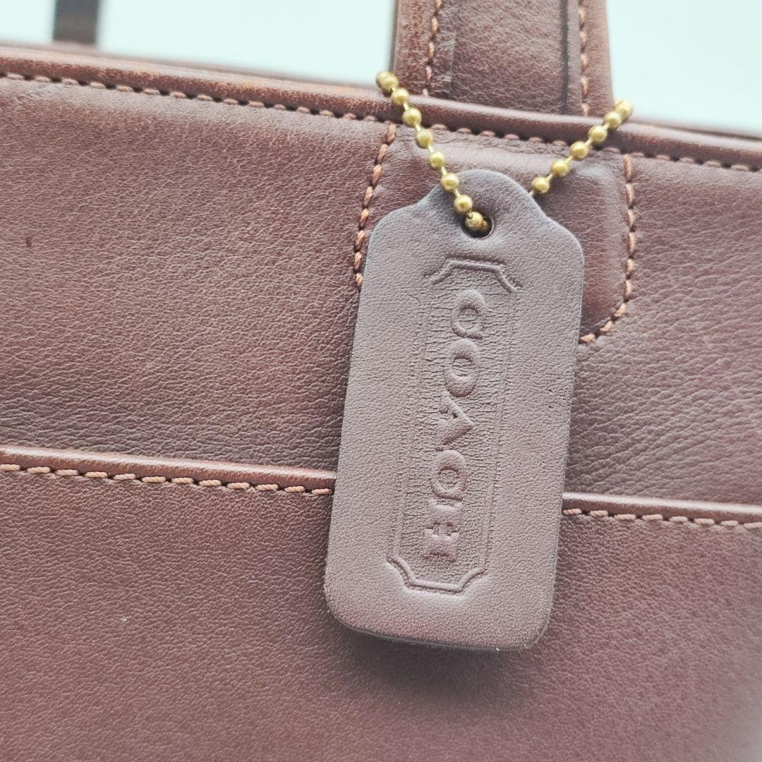 Old Coach Tote Bag with Charm 9303 Bleecker Brown