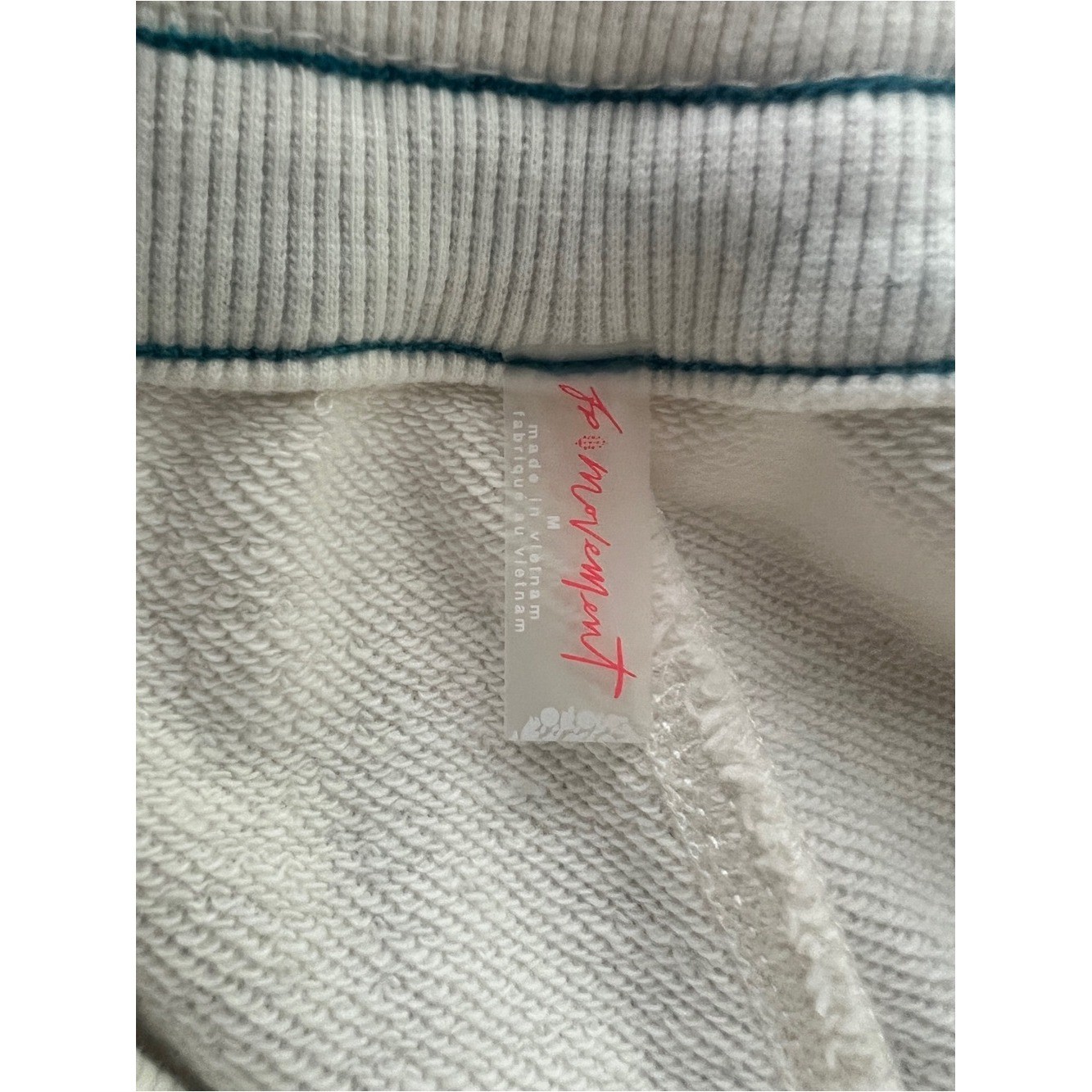 Free People FP Movement Playoff Colorblock Wide-Legs Pants Size Medium Ivory Tan
