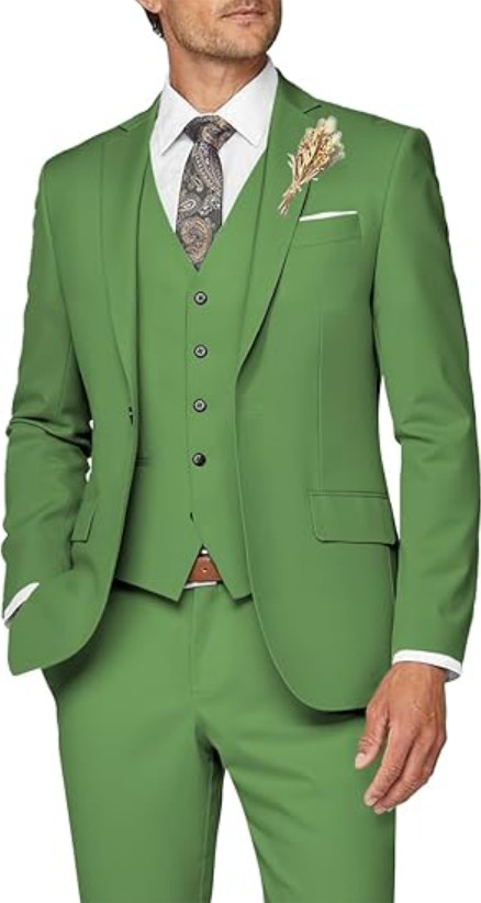 Mens Suit 3 Piece Slim Fit Suit for Men Formal Business Suit Wedding Groom Prom