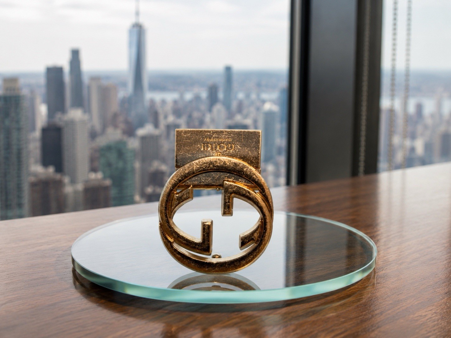 Gucci GG Gold Tone Belt Buckle Replacement Hardware Metal Designer Style