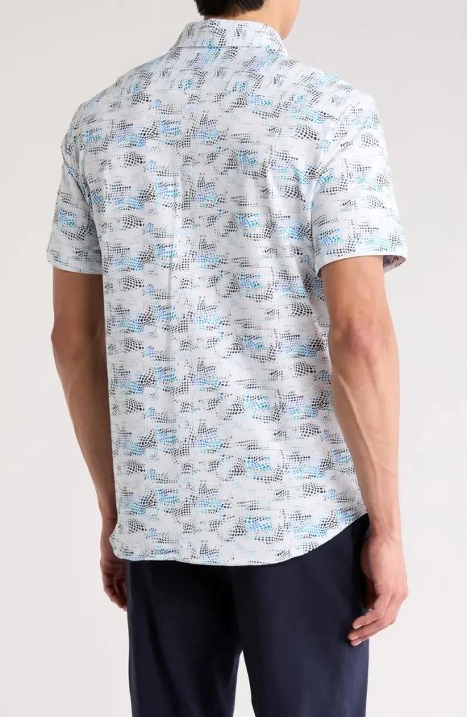 ROBERT GRAHAM Perez Classic Fit Woven Shirt in White Multi Size ﻿2XL