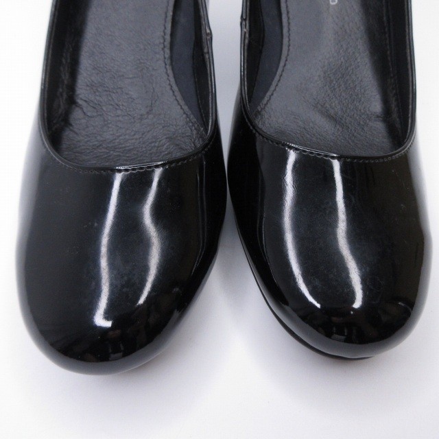 Moon Pumps Black 23cm (9.06in) Enamel Ladies Shoes AB Condition