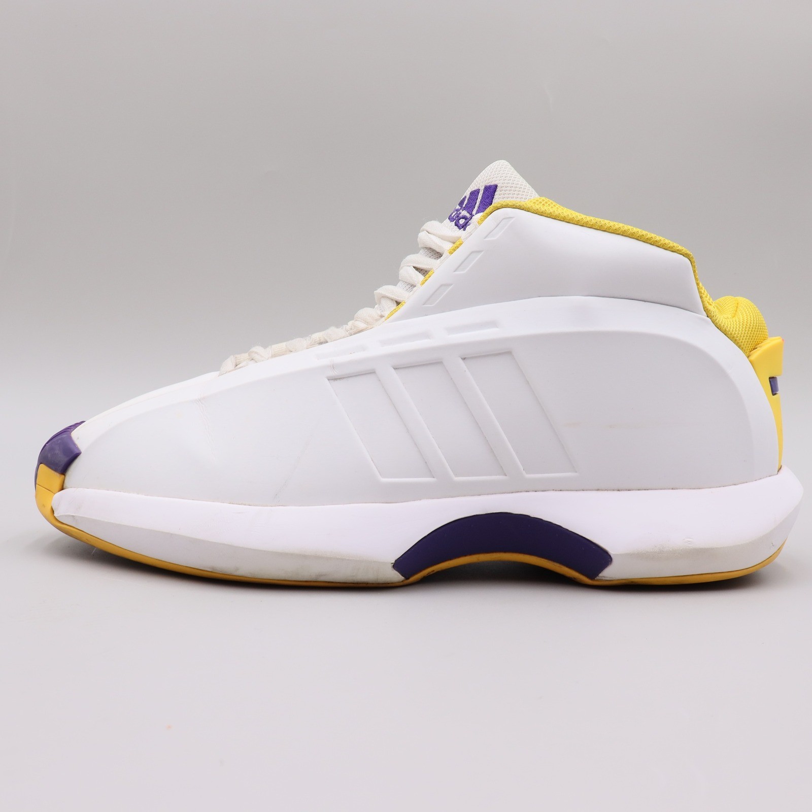 Adidas Crazy 1 ‘Lakers Home’ Size 10 White Purple Gold Basketball Shoes GY8947
