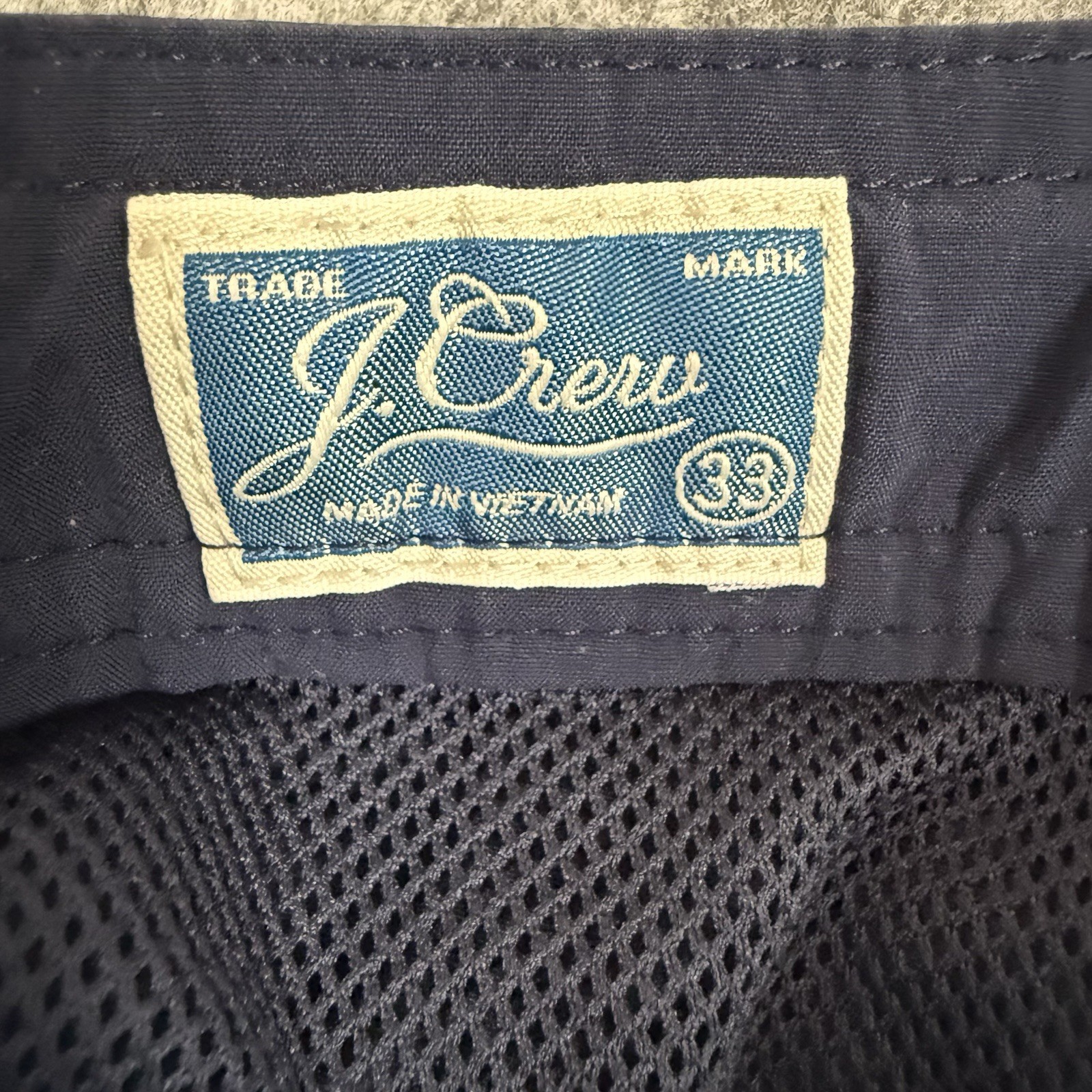 J. Crew Men’s Multicolor Striped Swim Trunks Mesh Lined Size 33 100% Nylon