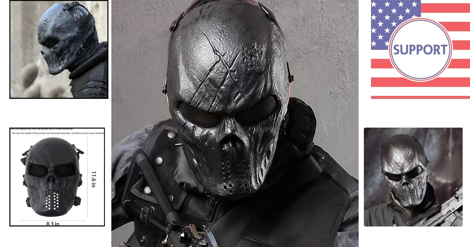 Rave-Ready Skull Mask with Cushioned Eye Protection – Stand Out This Halloween