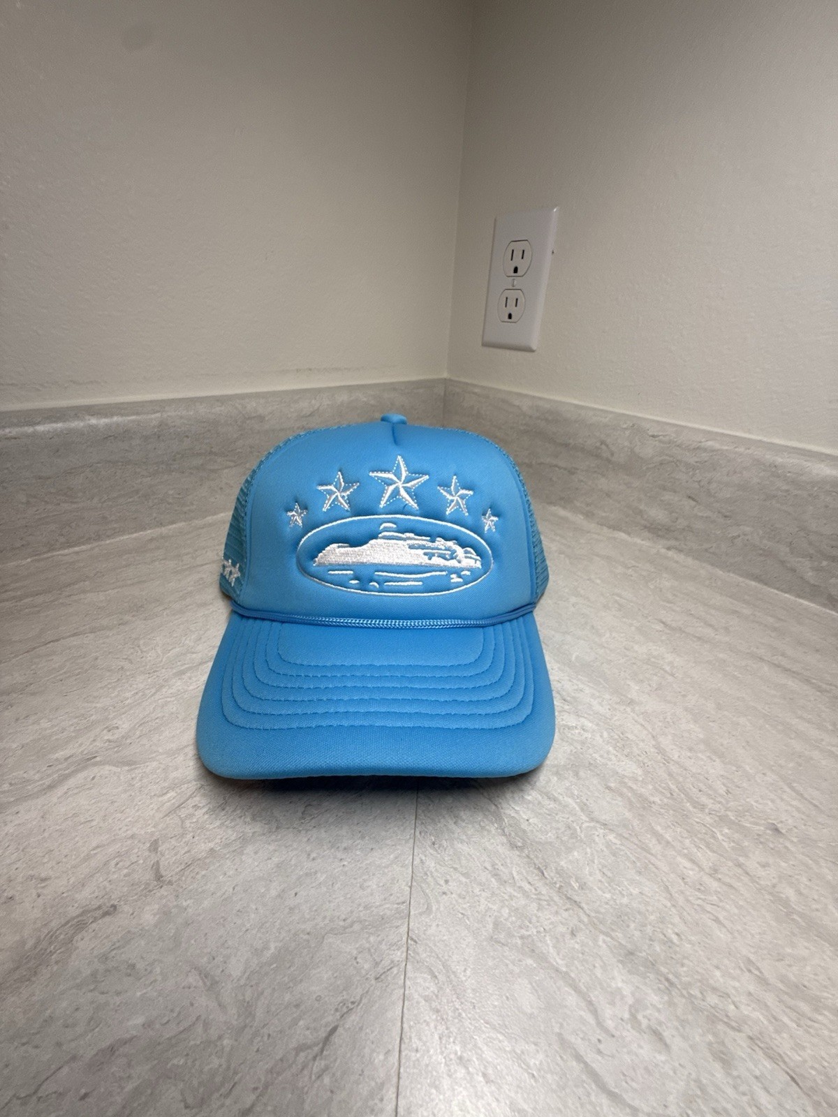 Corteiz Blue Trucker Hat (Embroidered) Brand New With Tags