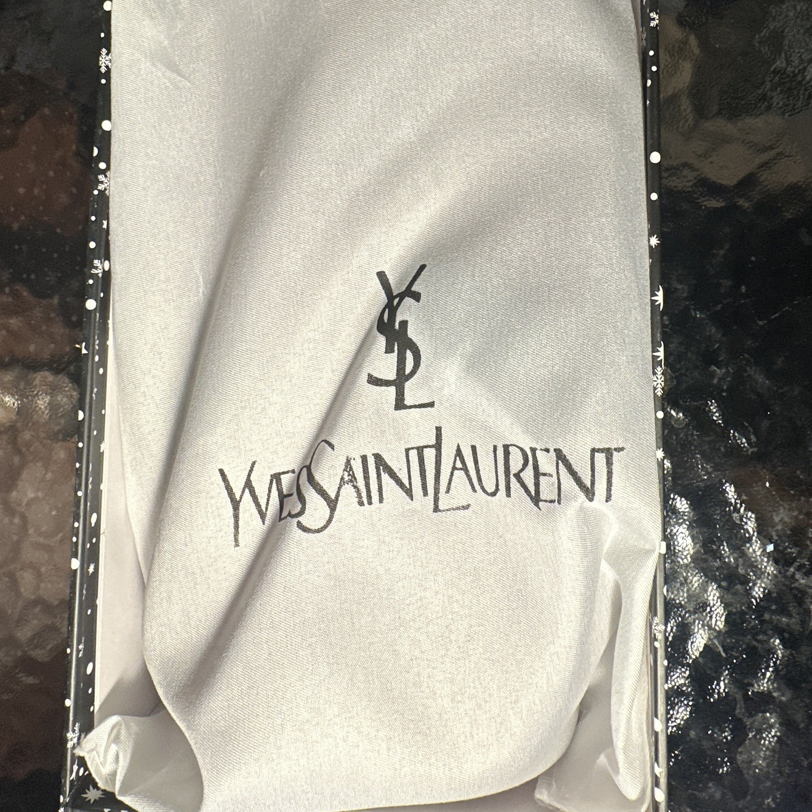 Saint Laurent YSL Red Shoulder Bag Gold HW Magnetic Closure Dust Bag Box