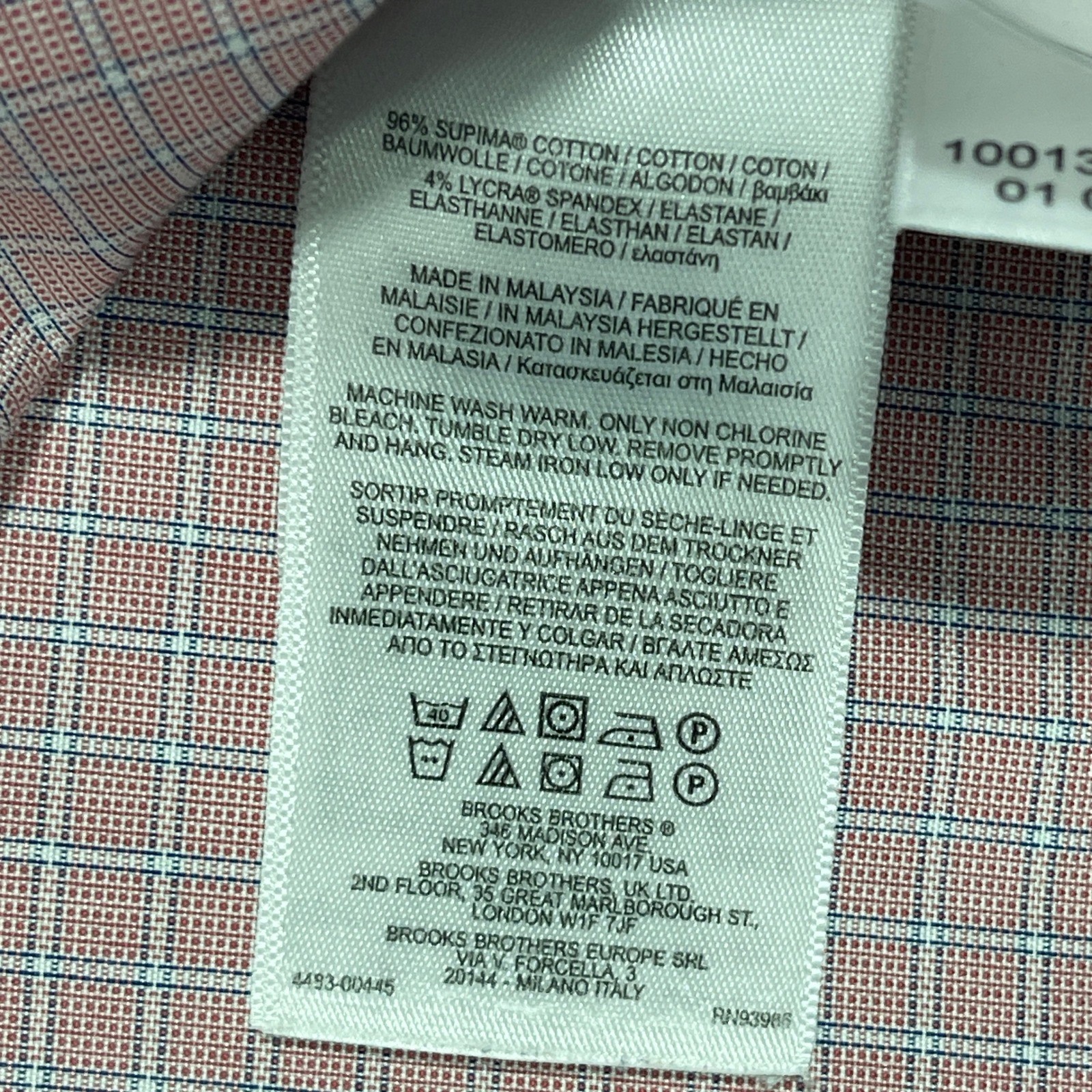 Brooks Brothers Regent Mens 16-35 Plaid Checkered Button Down Dress Shirt