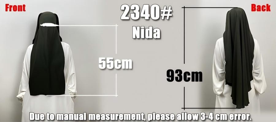 Prayer Burka Large Overhead Headscarf Women Muslim Instant Hijab Veil Full Cover