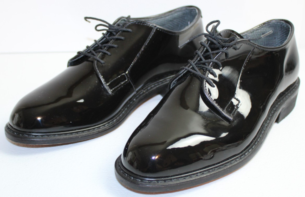 BATES Vibram Patent Leather Military Oxford Dress Shoes -Men’s Size 9.5 Black