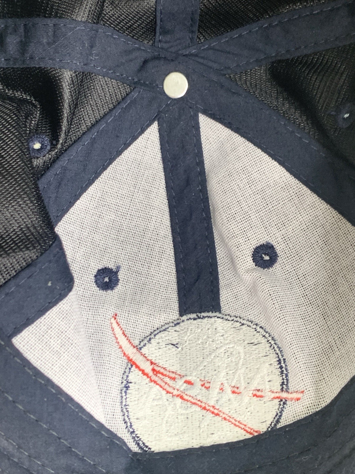 NASA Meatball Logo Blue Felt Polo-Style Baseball Cap Cotton Base Ballcap Hat