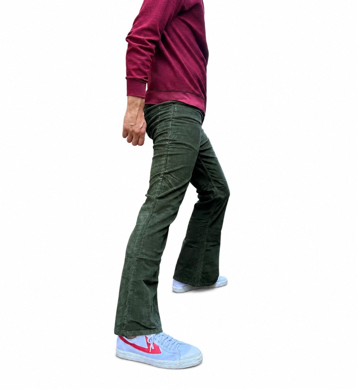 Men’s Bell Bottoms Flared Pants – Retro Corduroy Flares – 60s 70s Hippie Mod