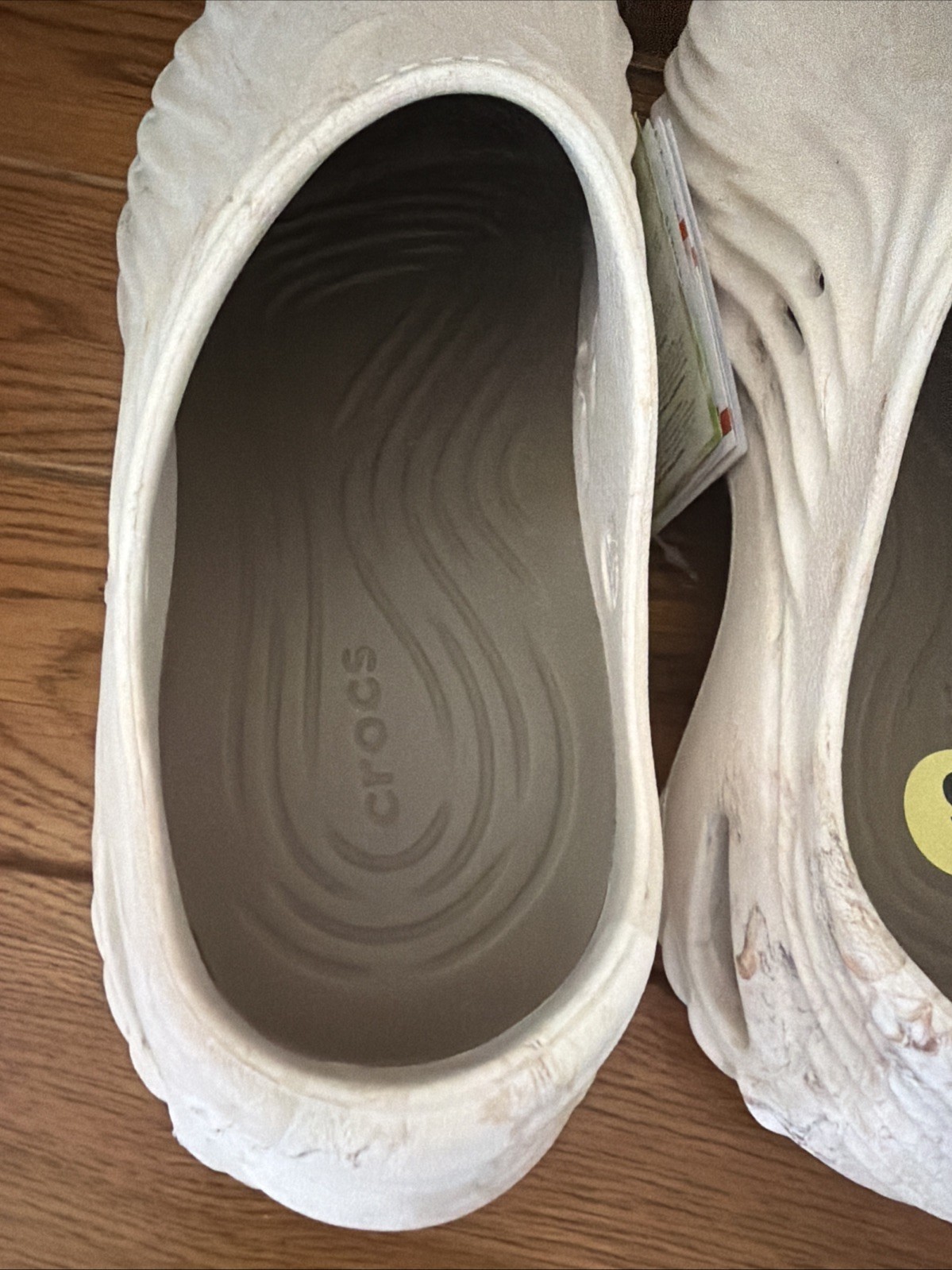 Crocs Echo Watercolor Marble Bone Tan Wave LiteRide Footbed Ultra Comfort W9 M7