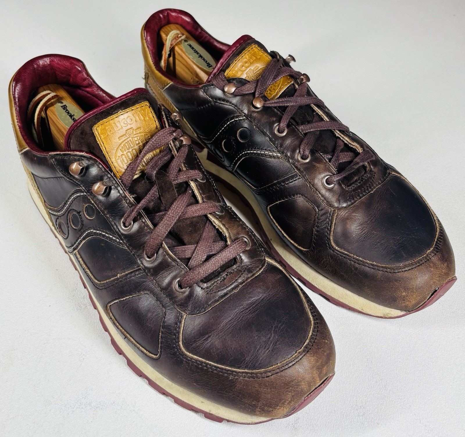 Wolverine x Saucony Shadow Original 1000 Mile Men 12.5 Leather Sneakers Rare USA