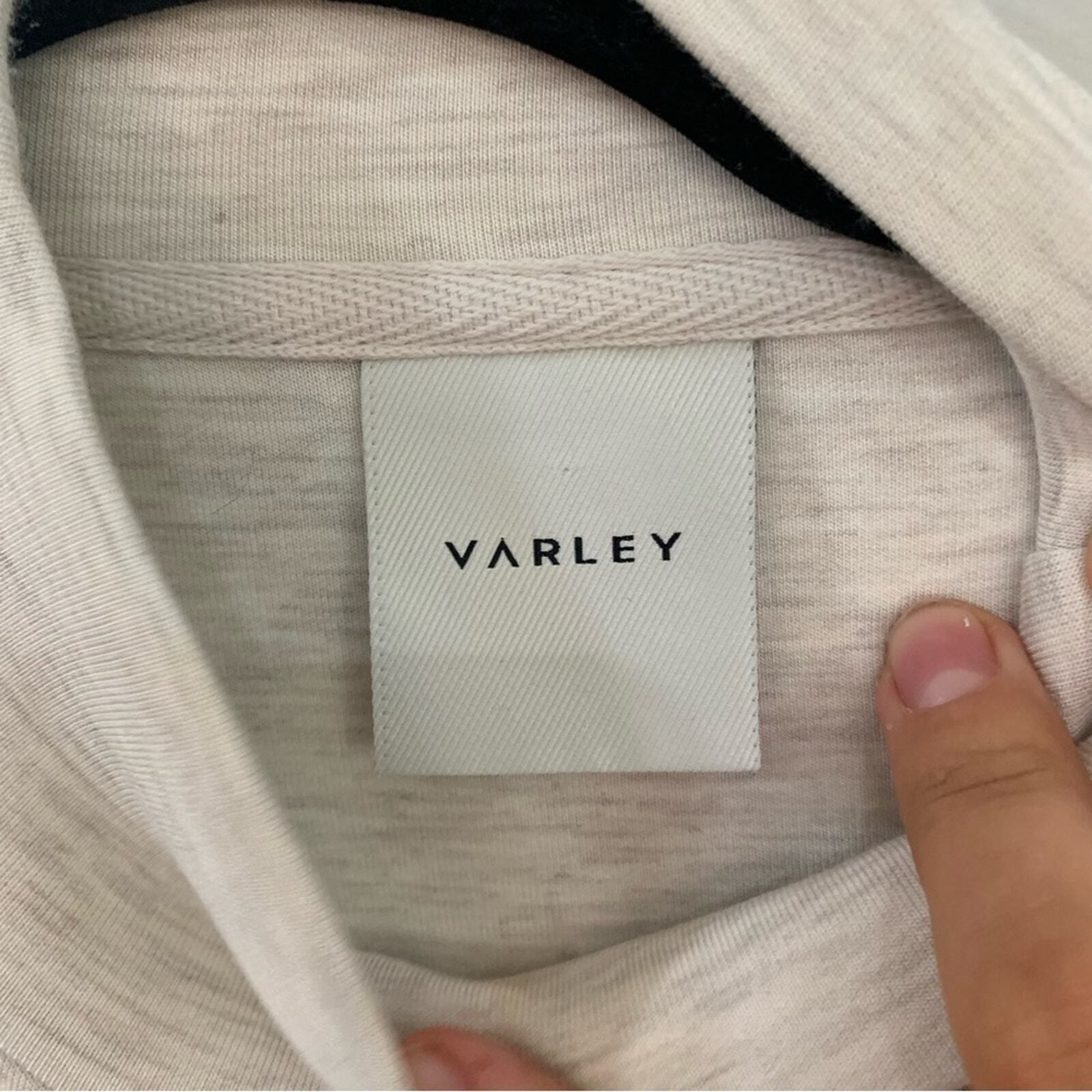 Varley Jacket Bay Sweat Light Doubleface in Light Grey Marl
