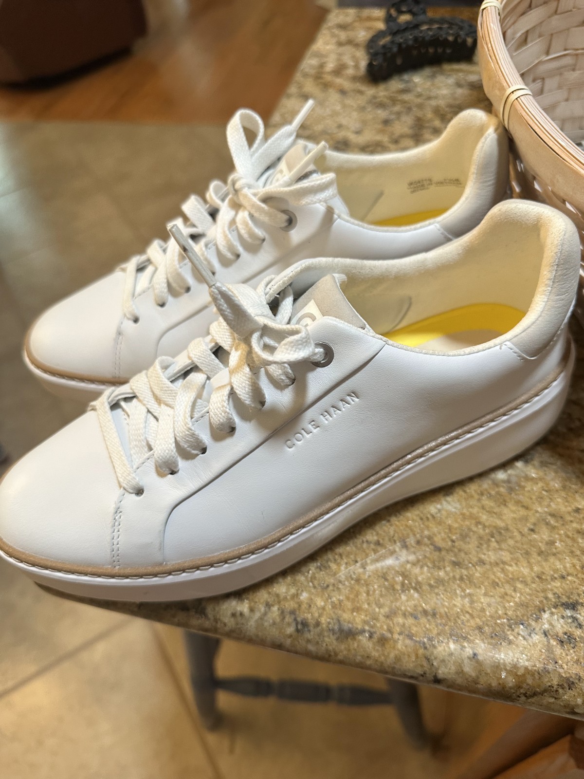 Mens Cole Haan GrandPro Topspin Sneaker – Optic White, Size 7.5 M US [C34226]