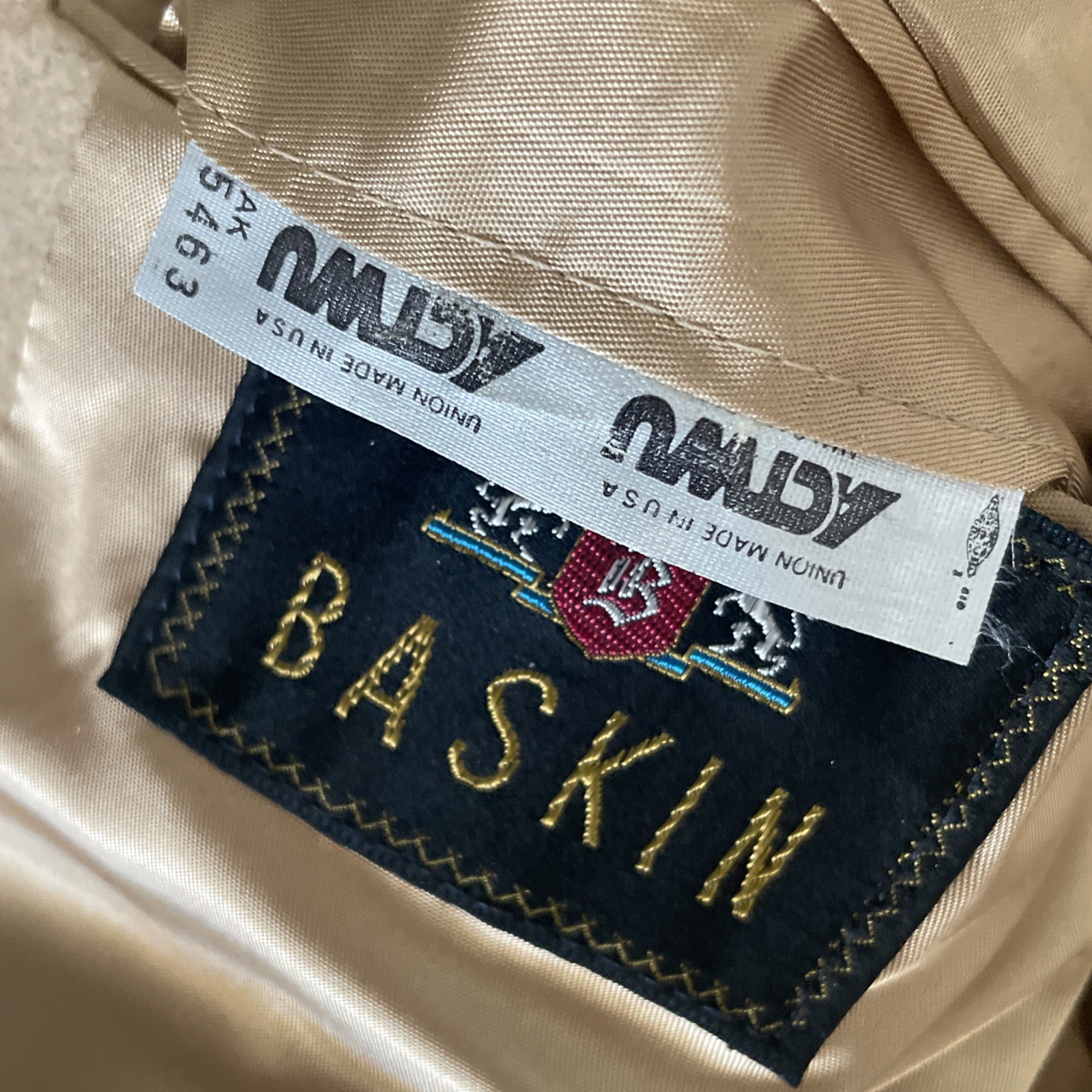 Vintage Baskin 100% Camel Hair Men’s Sport Jacket Size 38R Union Made USA