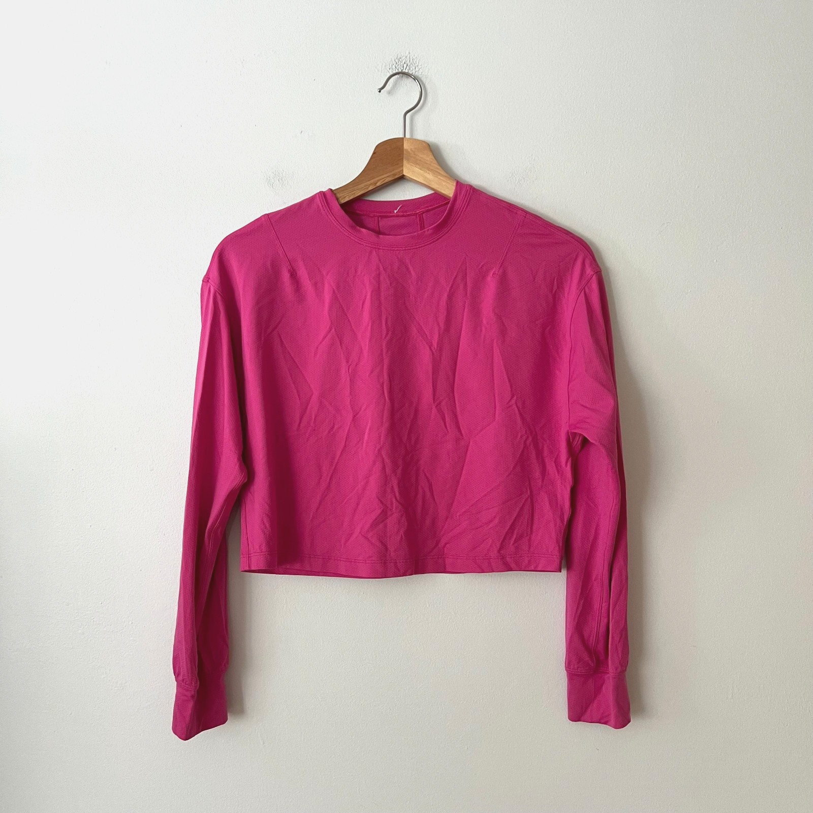 Lululemon Abrasion-Resistant Training Long Sleeve Short Sonic Pink Women Size 2