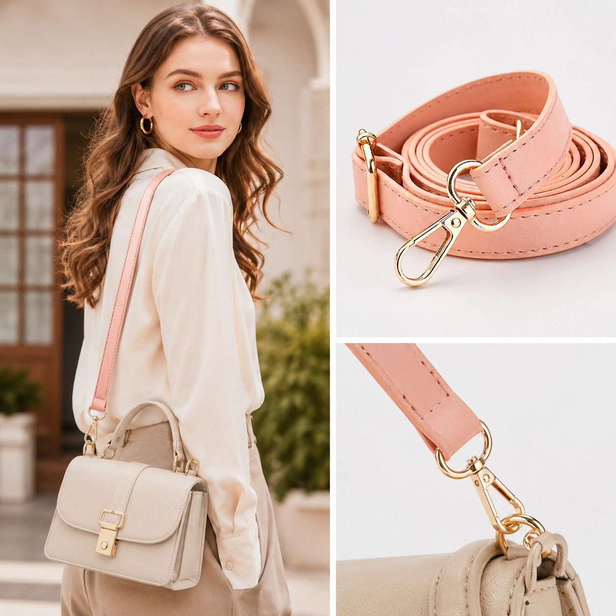 Adjustable Long Leather Crossbody Shoulder Bag Strap Handbag Belt Replacement x1