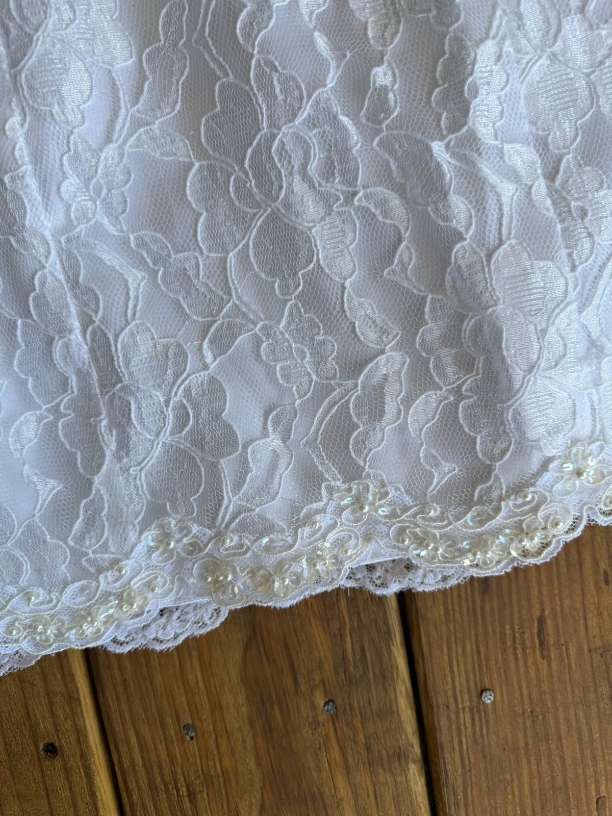 Mori Lee Short Lace Sequin Wedding Or Reception Dress W Sweetheart Neckline 12