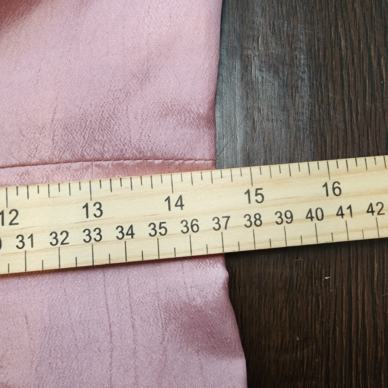 Vintage 90s Pink Silk Satin Rosebud Dress Strapless Ivory Ribbons Homemade ~M