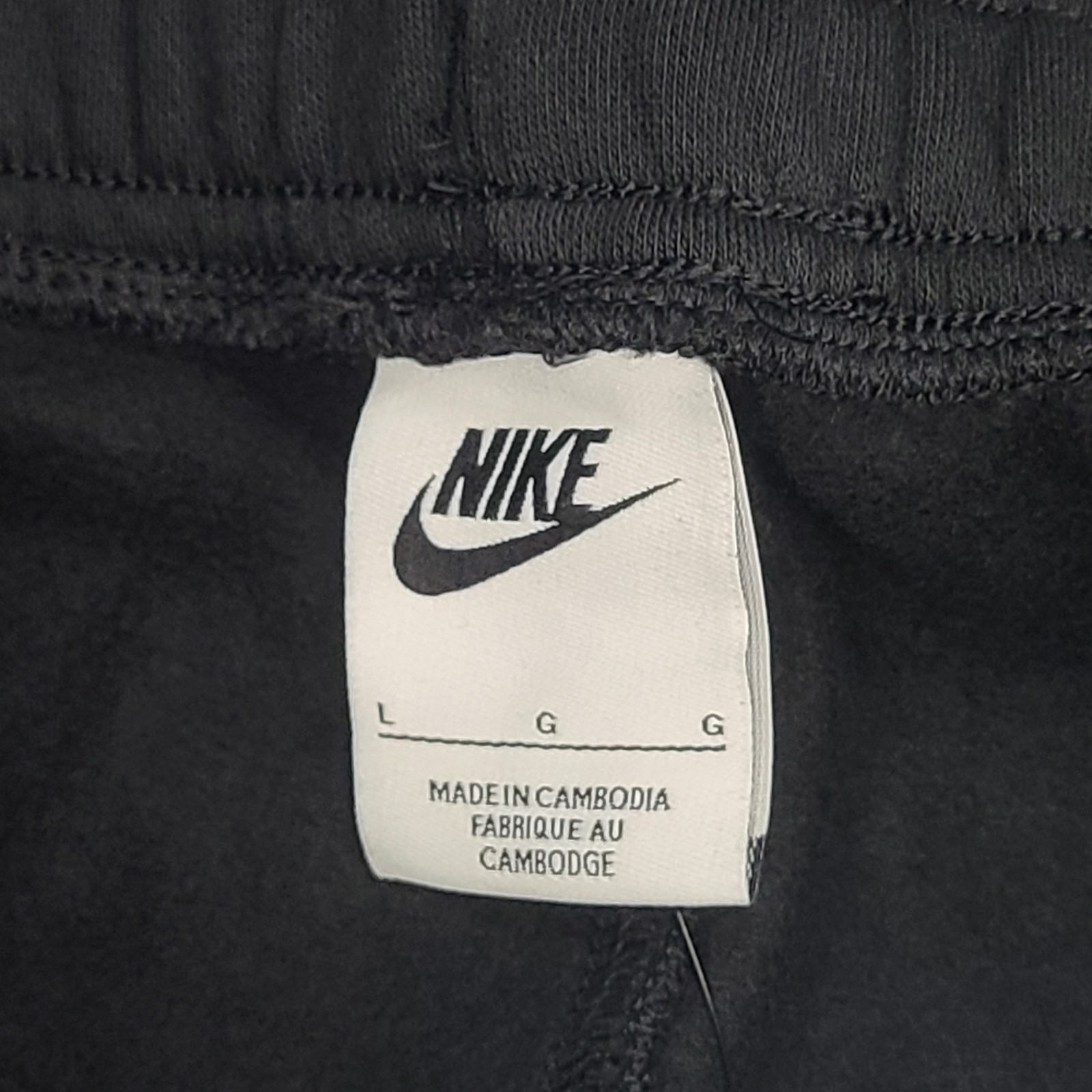 Nike Pants Mens Large Black Futura Club Fleece Cargo Cuff Brushed Jogger Sweats
