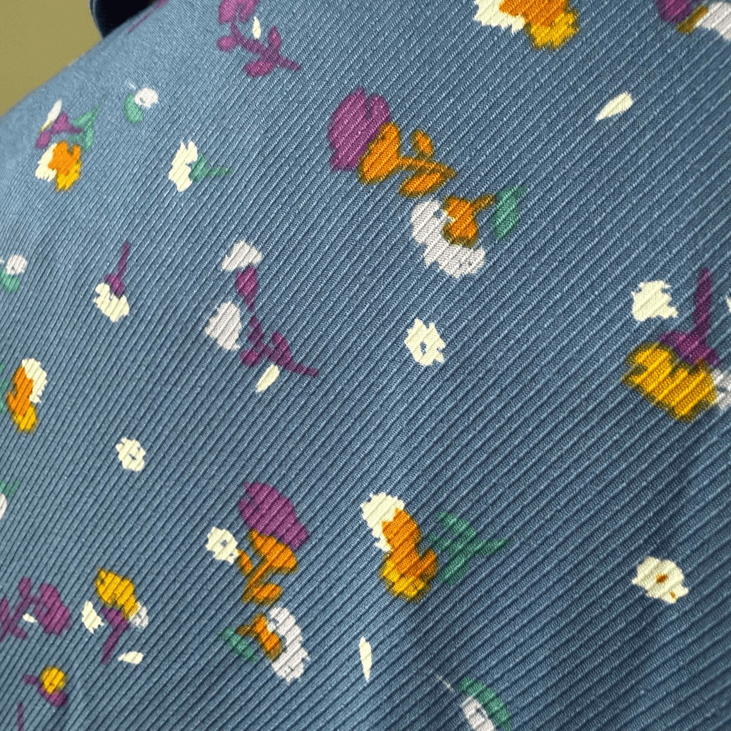 Chriselle Lim Collection Wren Floral Print Trench Dress Dusty Blue Floral $110 M