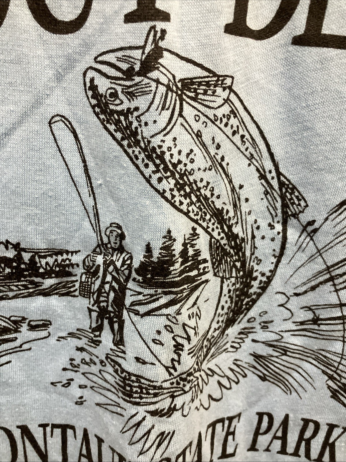 VTG 1988 Rose Holland Trout Derby T Shirt Size Small Fishing Montauk State Park
