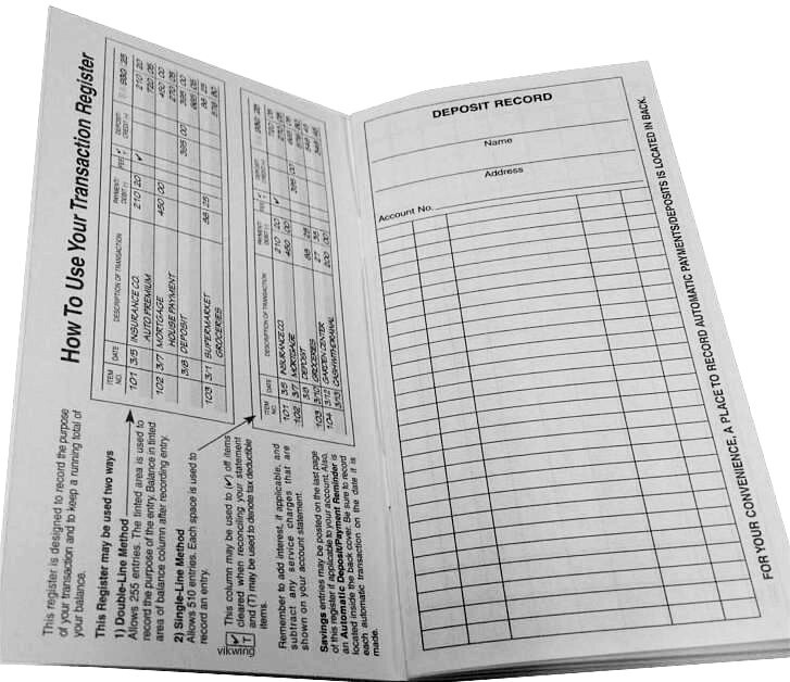 America Eagle Checkbook Cover & 50 Page Transaction Register Bank Book