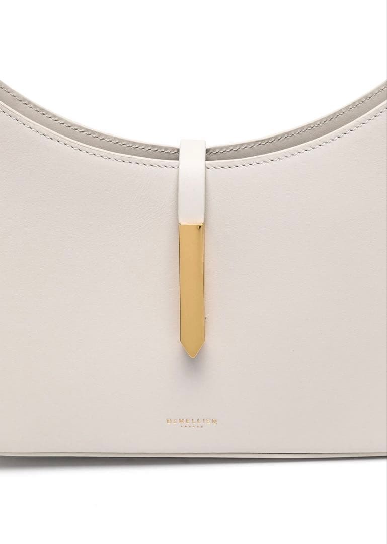 DEMELLIER White Leather Shoulder Bag from Japan