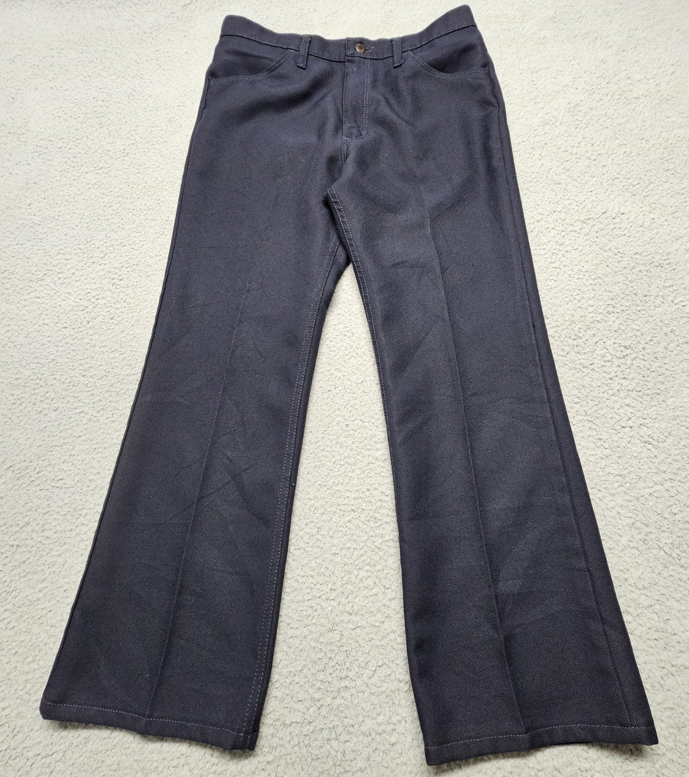 Wrangler Wrancher Boot Jeans Men’s 36 29 Navy Blue Dress Pants 82NV Retro