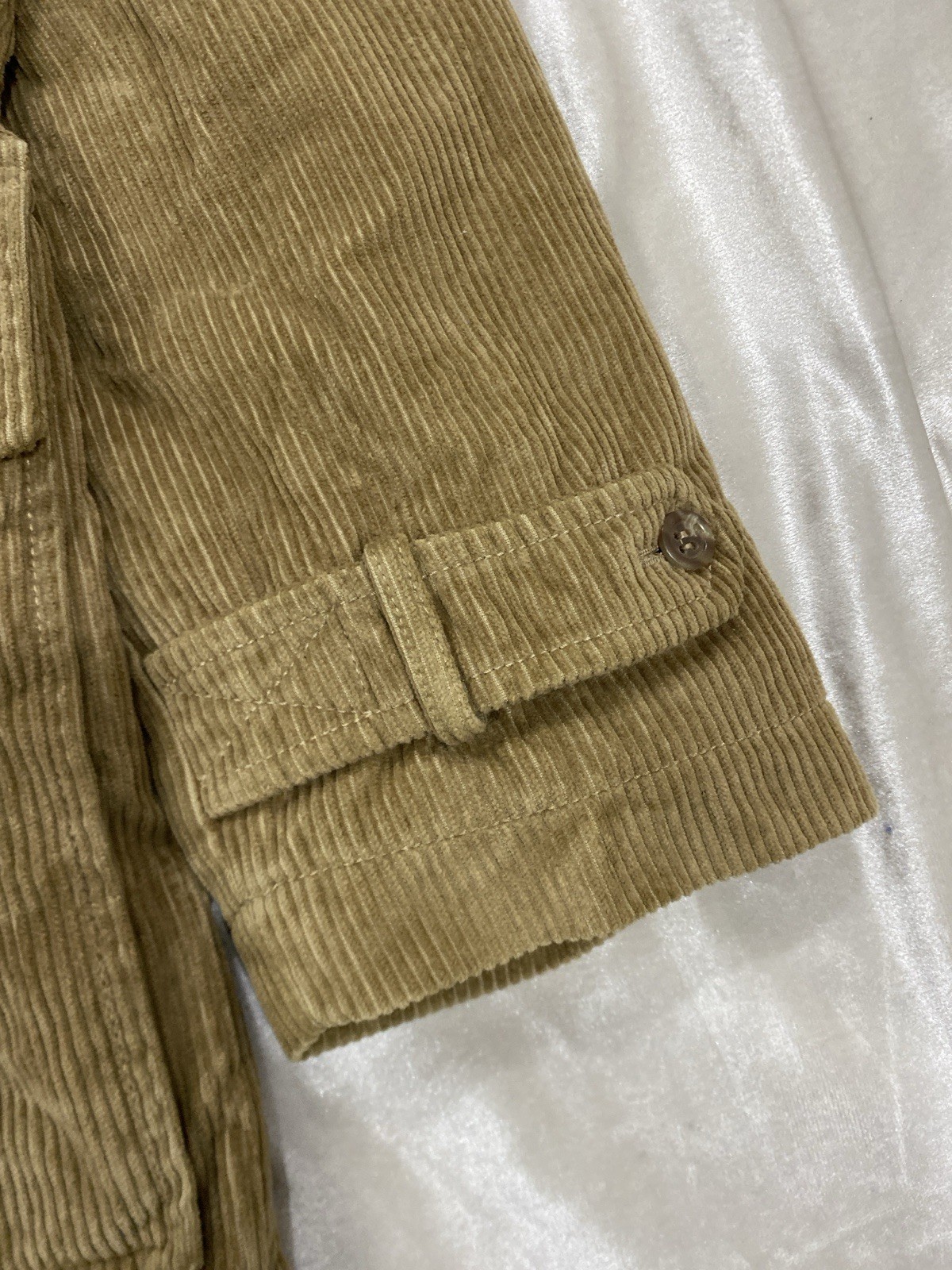 VTG Burberry London Corduroy Jacket Sherpa Lined Beige Nova Check Men Sz L