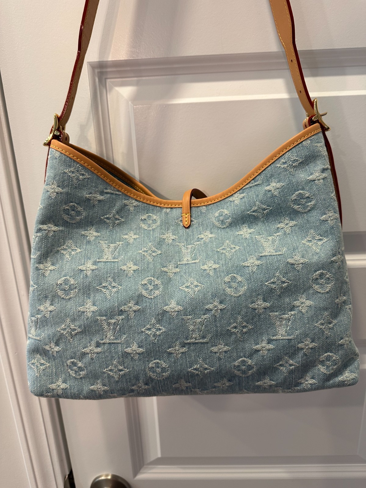 Louis Vuitton Monogram Denim CarryAll PM Sky Blue Limited Edition with Pochette
