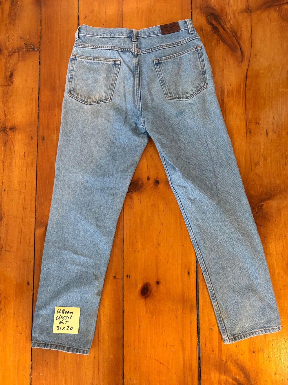 ll bean jeans 31×30; various cuts and styles (see tags); all shades of blue