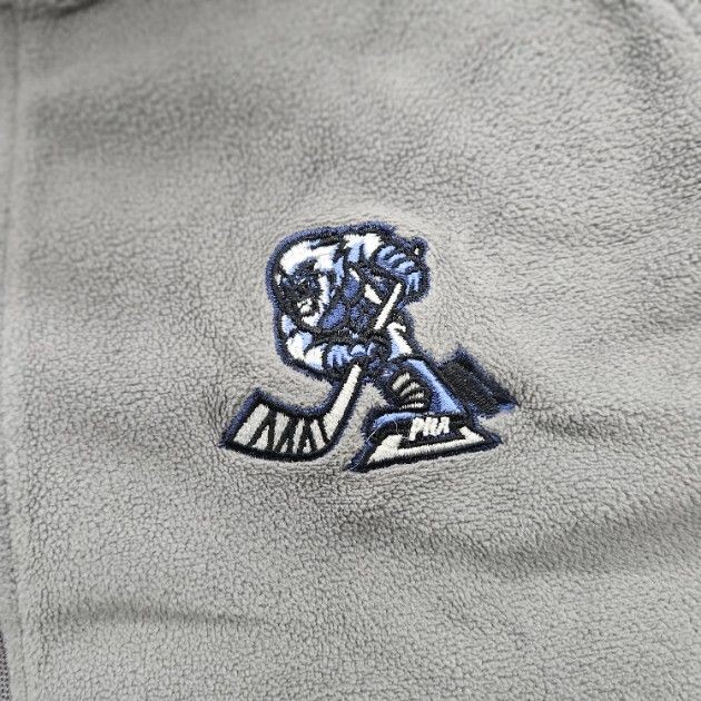 Team 365 Men’s Size XL Gray Full Zip Fleece Jacket Hockey Embroidered