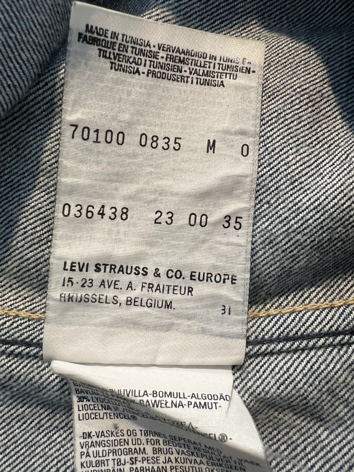 Levi’s Engineered Twisted Jacket M Trucker 41″ Denim Rare LVC-ish Y2K Made 2000