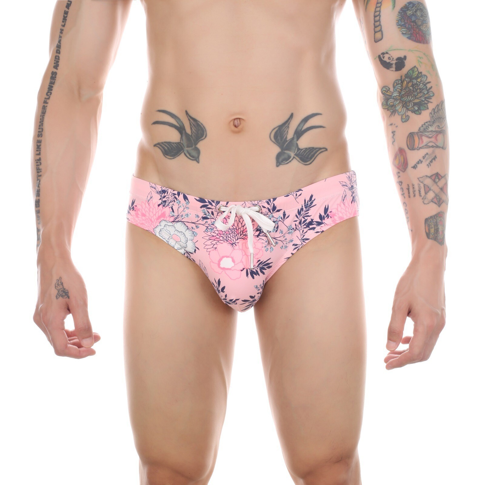 Mens Underwear Briefs Penis Padded Bikini Briefs Low Waist Bath Suit Trunks