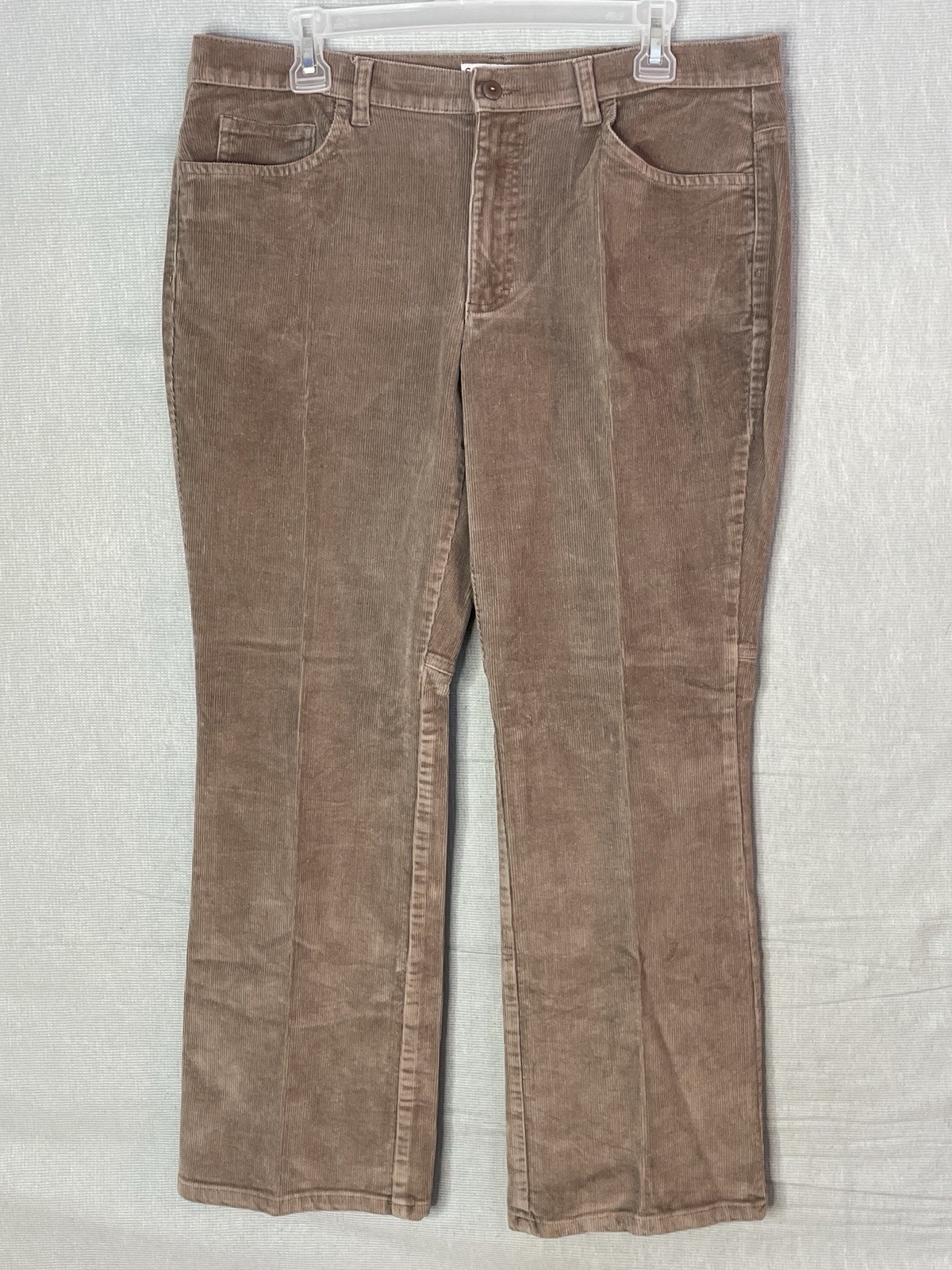 Vintage Covington Stretch Tan Corduroy Pants Women Sze 16P 98% Cotton 2% Spandex