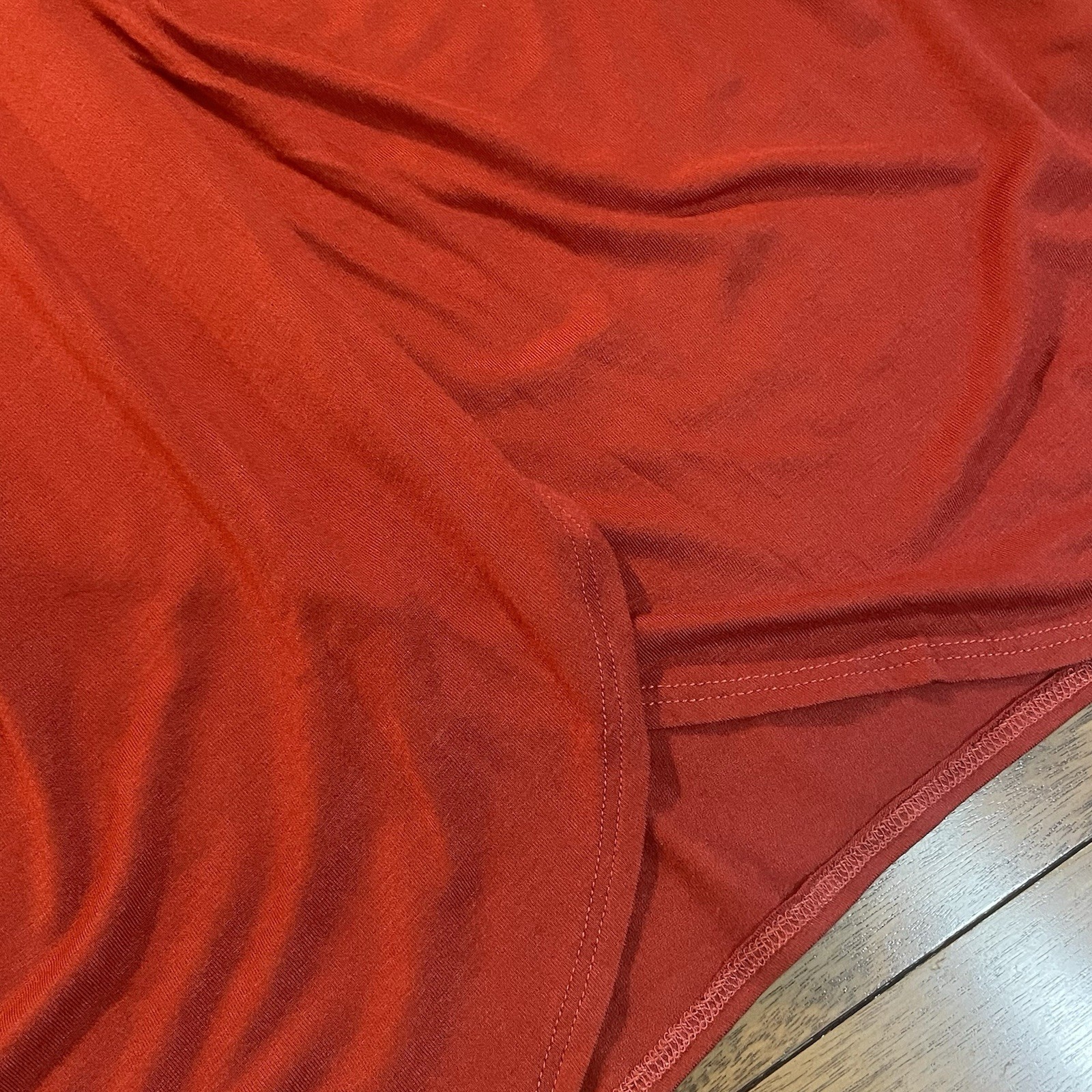 Maurices 24/7 T-Shirt Dress Rust Twist Front Short Sleeve Women’s XXL Slimming