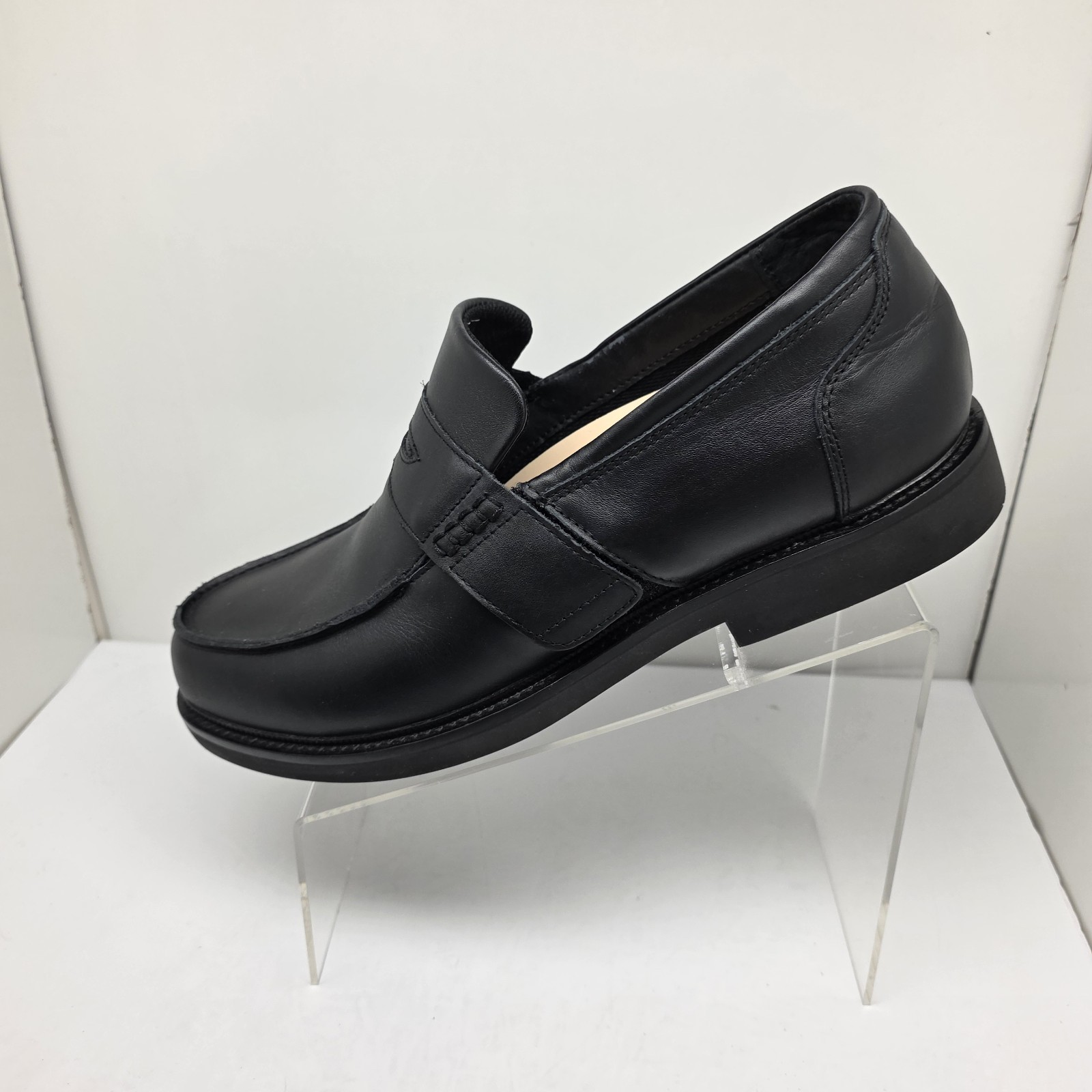 Apex Lexington Men’s LT200M Loafers Black Leather Adjustable Straps Size 12 M