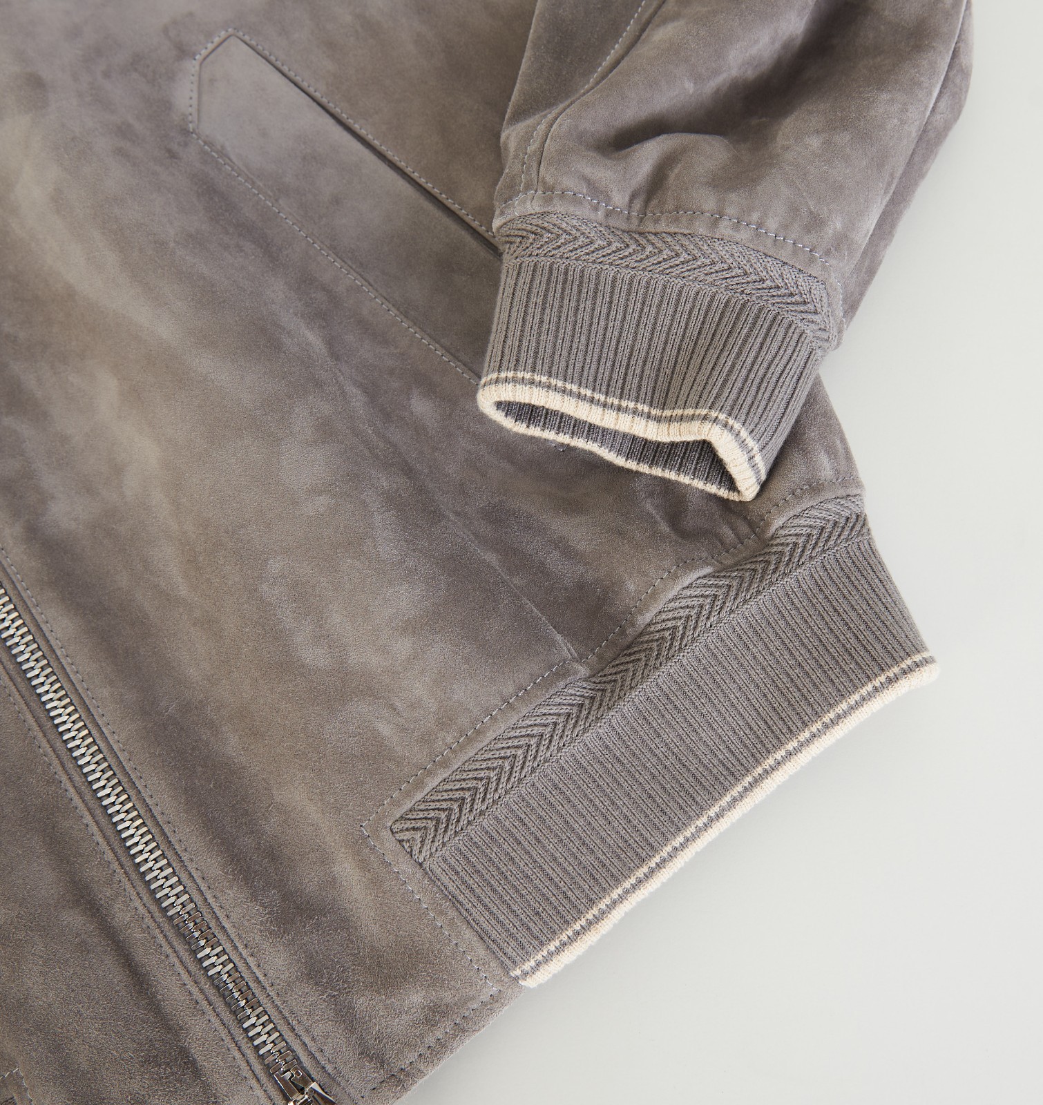 BRETT JOHNSON 4200$ Suede Bomber Jacket